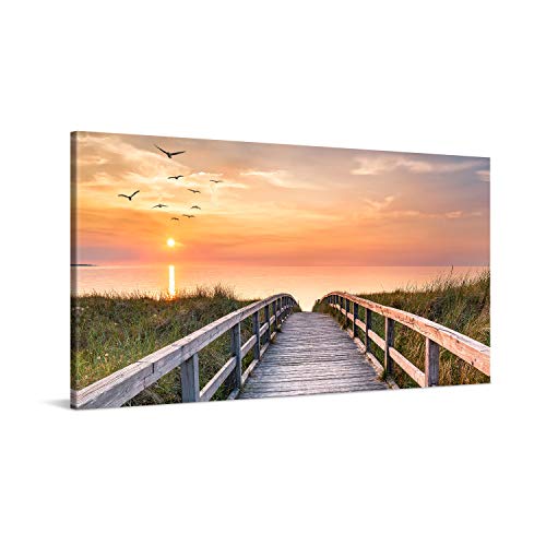 PICANOVA – Bild auf Leinwand Holzweg zum Meer 100x50cm – Leinwandbild – Premium Leinwanddruck – Wandbild Kunstdruck Auf 2cm Holz-Keilrahmen Wohnzimmer Wanddekoration – Strand PICANOVA – Bild auf Leinwand Holzweg zum Meer 100x50cm – Leinwandbild – Premium Leinwanddruck – Wandbild Kunstdruck Auf 2cm Holz-Keilrahmen Wohnzimmer Wanddekoration – Strand von PICANOVA