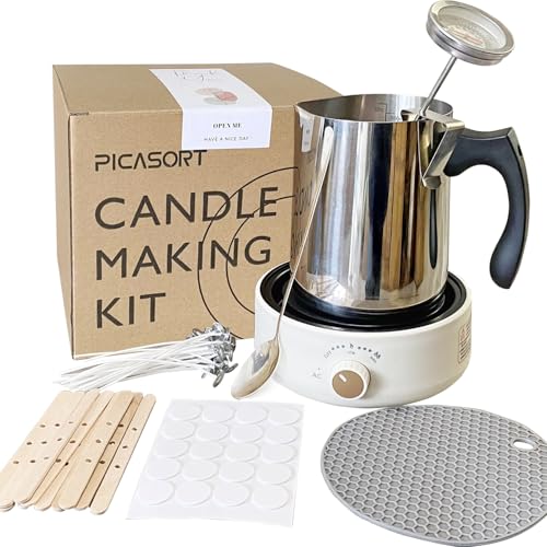PICASORT Kerzenherstellungs-Set mit Wachsschmelzgerät – Kerzenherstellungszubehör, Kochplatte, Schmelztiegel, Thermometer, DIY-Kits für Anfänger PICASORT Kerzenherstellungs-Set mit Wachsschmelzgerät – Kerzenherstellungszubehör, Kochplatte, Schmelztiegel, Thermometer, DIY-Kits für Anfänger von PICASORT