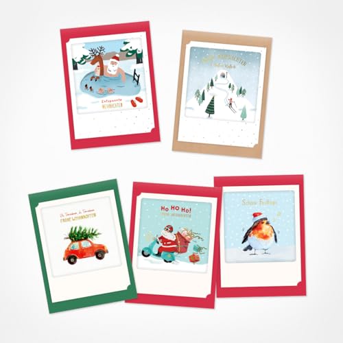 PICKMOTION | Entspannte Weihnachten | Weihnachtskarten Set | 5 Kleine Klappkarten PICKMOTION | Entspannte Weihnachten | Weihnachtskarten Set | 5 Kleine Klappkarten von PICKMOTION
