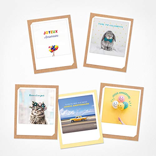 PICKMOTION Happy Birthday 2 | Set mit 5 Doppelkarten | Grußkarten – Instagrameur/Instagrameur-Fotos, designed in Berlin von PICKMOTION