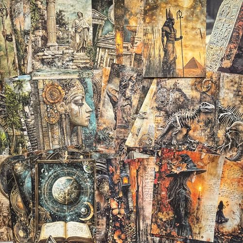 180 Blatt Vintage Adventure Scrapbook Papier Set - Alte Zivilisationen, Dinosaurier, Astronomie, Griechisch, Maya & Ägyptische Decoupage Junk Journal Ephemera, Antike Ästhetische Collage Bastelbedarf 180 Blatt Vintage Adventure Scrapbook Papier Set - Alte Zivilisationen, Dinosaurier, Astronomie, Griechisch, Maya & Ägyptische Decoupage Junk Journal Ephemera, Antike Ästhetische Collage Bastelbedarf von PIGBIT