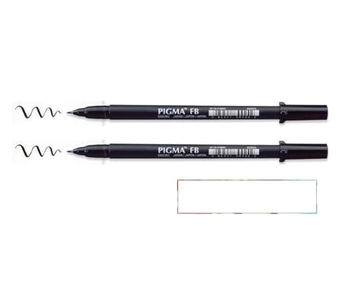 Sakura Brush Pen. Filzstift, Schwarz, Pinselspitze PIGMA FB, 2 Stück + 1 Karte Sakura Brush Pen. Filzstift, Schwarz, Pinselspitze PIGMA FB, 2 Stück + 1 Karte von PIGMA MICRON