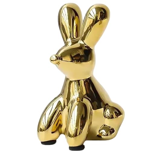 PIGPIGFLY Minimalistischer Luftballon Hase - Keramik Deko Skulptur für Regal, Schlafzimmer & Home Office,Deko Skulptur PIGPIGFLY Minimalistischer Luftballon Hase - Keramik Deko Skulptur für Regal, Schlafzimmer & Home Office,Deko Skulptur von PIGPIGFLY