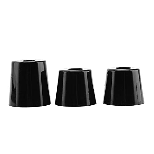 Gummi-Lochstopfen, 5 Stück Möbelbeine Füße Lautsprecherschrank Bett Tisch Box Konischer Gummidichtungsstopfen 12X8X7mm Schwarz(21x17x11mm) von PIGYMMLFX