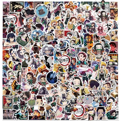 Demon Sticker, 200Pcs Demon Sticker, Demmon Anime Stickers,Aufkleber Kawaii Aufkleber,PIIMNT Anime Stickers für DIY Scrapbook Laptop Fotoalbum Skateboard Schultasche von PIIMNT