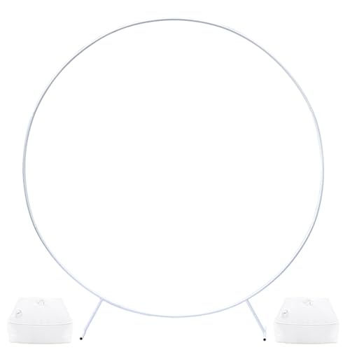 PILIN Runde Ballonbogen Kit, MetallBallonBogen, Luftballon Bogen, 1.8M Runde Ballonbogen Kit mit 2 Wasser füllbafür Party, Hochzeit, Geburtstag Dekoration Weiß von PILIN