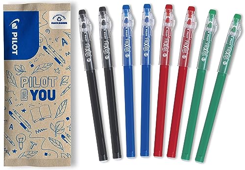 PILOT - 8er-Set FriXion Ball Stick - Gel-Tinte radierbar - 2 Blau, 2 Schwarz, 2 Rot, 2 Grün - Der FriXion Kugelschreiber - Für Federmäppchen - Schulartikel - Mittlere Spitze PILOT - 8er-Set FriXion Ball Stick - Gel-Tinte radierbar - 2 Blau, 2 Schwarz, 2 Rot, 2 Grün - Der FriXion Kugelschreiber - Für Federmäppchen - Schulartikel - Mittlere Spitze von PILOT