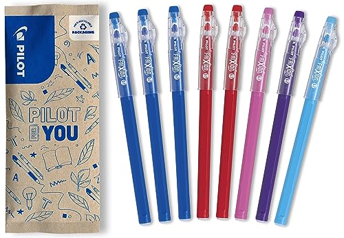 PILOT - 8er-Set FriXion Ball Stick - Gel-Tinte radierbar - 3 Blau, 2 Rot, 1 Rosa, 1 Lila, 1 HellBlau - Der FriXion Kugelschreiber - Für Federmäppchen - Schulartikel - Mittlere Spitze PILOT - 8er-Set FriXion Ball Stick - Gel-Tinte radierbar - 3 Blau, 2 Rot, 1 Rosa, 1 Lila, 1 HellBlau - Der FriXion Kugelschreiber - Für Federmäppchen - Schulartikel - Mittlere Spitze von PILOT