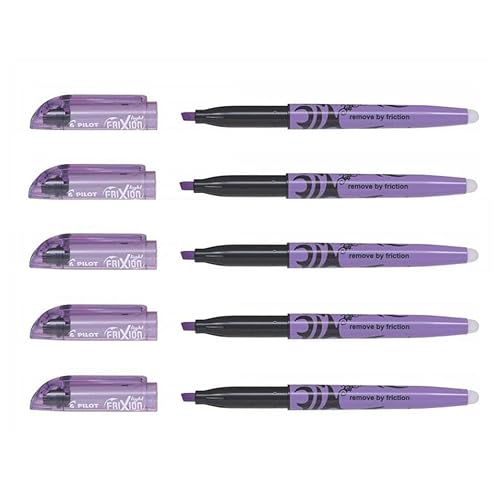 PILOT Frixion Light, radierbare Textmarker, Keilspitze, 3,8 mm, Violett, 5 Stück PILOT Frixion Light, radierbare Textmarker, Keilspitze, 3,8 mm, Violett, 5 Stück von PILOT