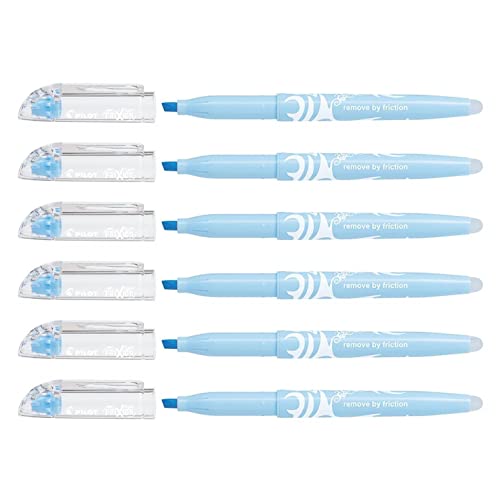 PILOT Frixion Light Natural Textmarker, abgeschrägte Spitze, Himmelblau, 6 Stück PILOT Frixion Light Natural Textmarker, abgeschrägte Spitze, Himmelblau, 6 Stück von PILOT