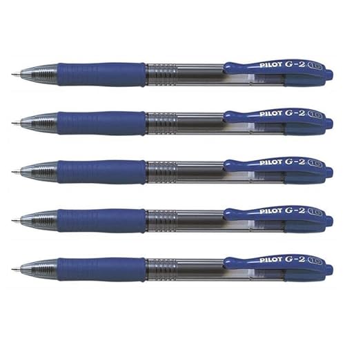 PILOT Gel-Tintenroller, G-2, breite Spitze, 1 mm, Blau, 5 Stück PILOT Gel-Tintenroller, G-2, breite Spitze, 1 mm, Blau, 5 Stück von PILOT