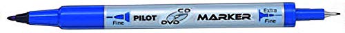 Pilot 1 x Twin CD-Marker, Blau, speziell zum Schreiben von CDs und DVDs, CD-DVDs von PILOT