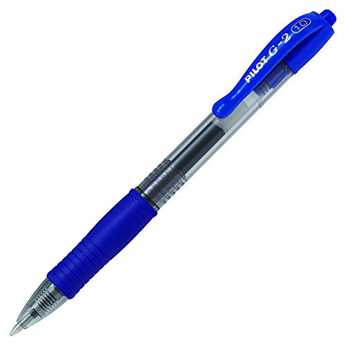 Pilot 14699 G2 10 Kugelschreiber Schreiben Breite Tinte Gel einziehbar wiederaufladbar Körper Transparent Grip Gummi 0,6 mm blau Pilot 14699 G2 10 Kugelschreiber Schreiben Breite Tinte Gel einziehbar wiederaufladbar Körper Transparent Grip Gummi 0,6 mm blau von PILOT