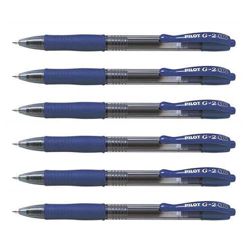 Pilot 6 Stück Tintenroller Gelschreiber G2 10 Breite Spitze 1 mm blau Pilot 6 Stück Tintenroller Gelschreiber G2 10 Breite Spitze 1 mm blau von PILOT