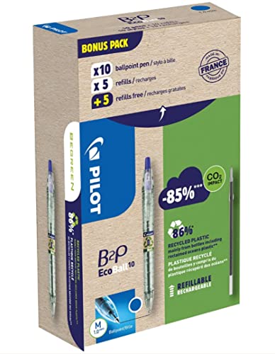 Pilot 94297 Bonuspack 10 Stifte und 10 Minen B2P Ecoball, blau, Spitze 1,0 mm Pilot 94297 Bonuspack 10 Stifte und 10 Minen B2P Ecoball, blau, Spitze 1,0 mm von PILOT
