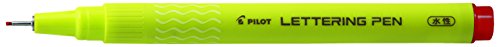 Pilot Lettering Pen Fine rot Filzstift – Stifte (rot, 0,3 mm, weiß) von PILOT