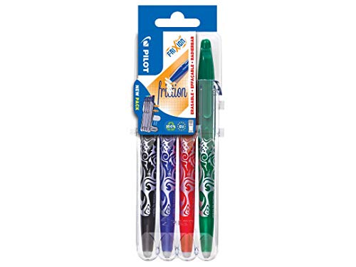Pilot Pen 2260SG4E - FriXion Ball, Mine M 0.7 mm, 4er Set, schwarz, rot, blau und grün von PILOT
