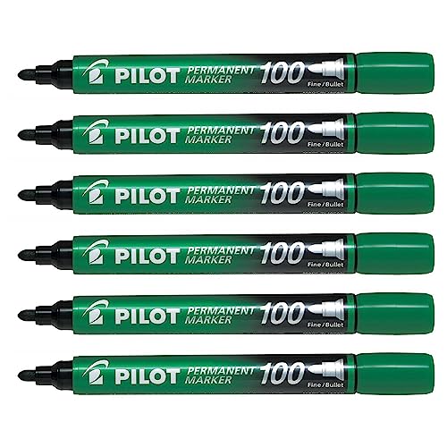 Pilot Permanentmarker, SCA 100, feine / mittlere Spitze, Grün, 6 Stück Pilot Permanentmarker, SCA 100, feine / mittlere Spitze, Grün, 6 Stück von PILOT