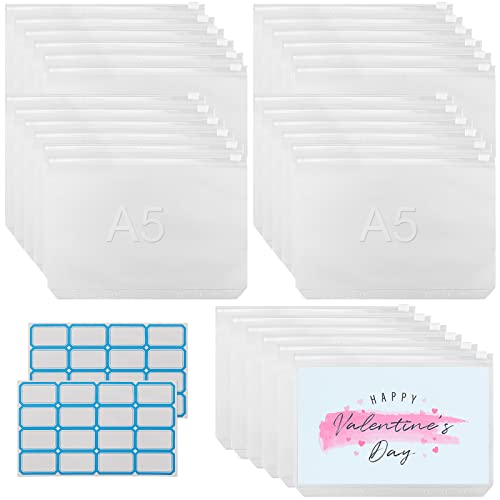 NGOSUET 30 Stück Dokumententasche A5 zum Abheften, 6 Löcher Binder Taschen A5 Klarsichthüllen, Wasserdichte PVC Dokumentenmappe mit Reißverschluss Dokumente Ordner für Ring Binder NGOSUET 30 Stück Dokumententasche A5 zum Abheften, 6 Löcher Binder Taschen A5 Klarsichthüllen, Wasserdichte PVC Dokumentenmappe mit Reißverschluss Dokumente Ordner für Ring Binder von PINGEUI
