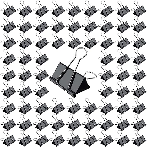PINGEUI 72 Stück 51 mm schwarze Binderklammern, große Bulldoggen-Klammern, Büroklammern, Foldback-Clip für Zuhause, Büro PINGEUI 72 Stück 51 mm schwarze Binderklammern, große Bulldoggen-Klammern, Büroklammern, Foldback-Clip für Zuhause, Büro von PINGEUI
