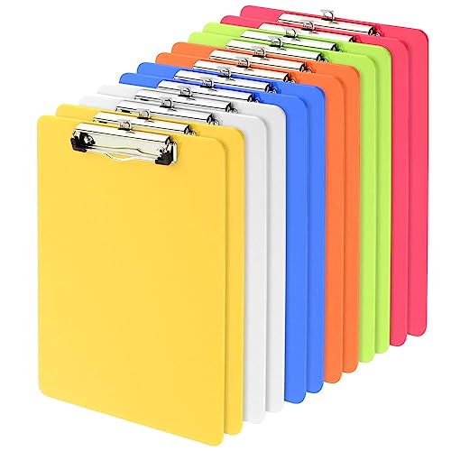 PINGEUI Klemmbrett, Klemmleiste, Klemmschiene aus Kunststoff, A4, mit Loch zum Aufhängen, buntes Klemmbrett für Akten und Dokumente, 12 Stück PINGEUI Klemmbrett, Klemmleiste, Klemmschiene aus Kunststoff, A4, mit Loch zum Aufhängen, buntes Klemmbrett für Akten und Dokumente, 12 Stück von PINGEUI
