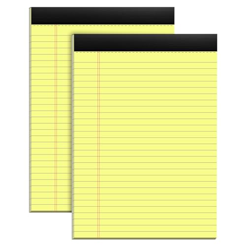 Notizblöcke, gelbe, 21,6 x 28,9 cm, gelbe Notizblöcke, 30 Blatt, perforierte gelbe Blöcke, Papier, breit liniert, Schreibblock, 70 g/m², hochwertiges dickes Papier, doppelseitiger Druck, Notizblöcke Notizblöcke, gelbe, 21,6 x 28,9 cm, gelbe Notizblöcke, 30 Blatt, perforierte gelbe Blöcke, Papier, breit liniert, Schreibblock, 70 g/m², hochwertiges dickes Papier, doppelseitiger Druck, Notizblöcke von PINJINGPRO