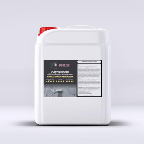 PINJUBI Brückenharz - Wasserkleber - Starke Haftung zwischen Beton, Mörtel und alten Putzen mit neuem - Ideal zur Reparatur von Gesimsen - Wassergrundierung (5 L) von PINJUBI