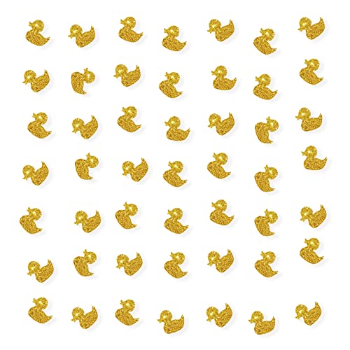 100 Stück Ente Konfetti, Gold Glitzer Ente Papier Streu, Ente Party Konfetti, Ente Smash Kuchen Dekor, Tier Thema Geburtstag Party Dekor von PINKAAJ