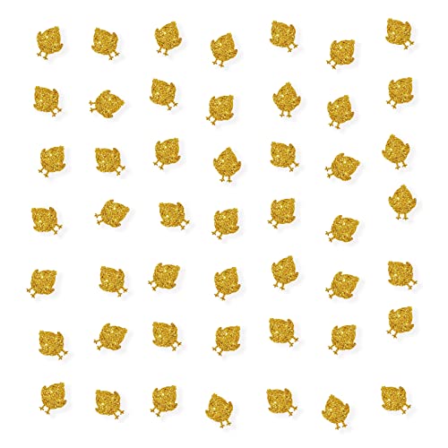 100 Stück Huhn Konfetti, Gold Glitzer Küken Papier Streu, Küken Party Konfetti, Küken Smash Kuchen Dekor, Tier Thema Geburtstag Party Dekor von PINKAAJ