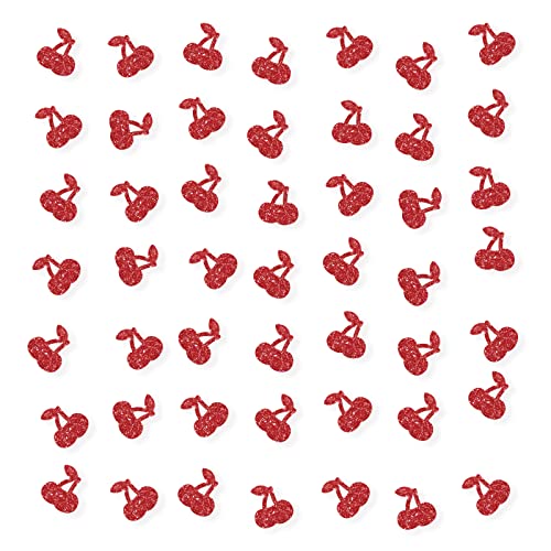 100 Stück Kirschkonfetti Rot Glitzer Kirsche Papier Streuung Kirsche Party Konfetti Cherry Smash Kuchen Dekor Obst Thema Geburtstag Party Dekor von PINKAAJ