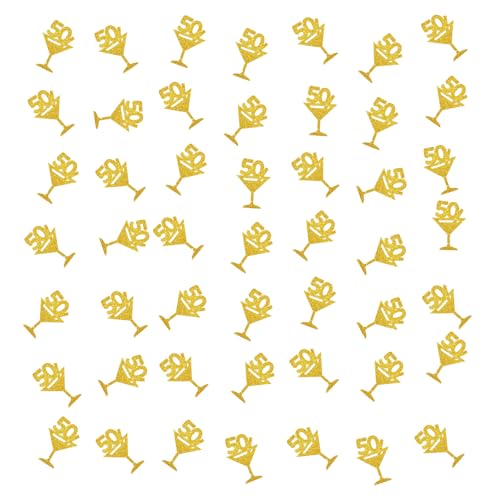 100 Stück Martini 50 Geburtstag Konfetti Gold Glitzer Cocktail 50 Papier Streuung Prost bis 50 Jahre Smash Kuchen Dekor Frauen Männer 50 Geburtstag Party Dekoration von PINKAAJ