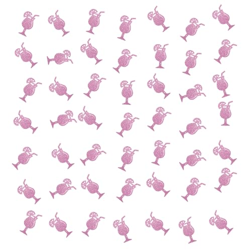100 Stück Zitrus-Cocktailglas-Konfetti, rosa Glitzer, Martini-Tischstreuung für Zitrus-Zitronen-Cocktail-Themen-Geburtstag/Junggesellinnenabschied-Dekoration von PINKAAJ