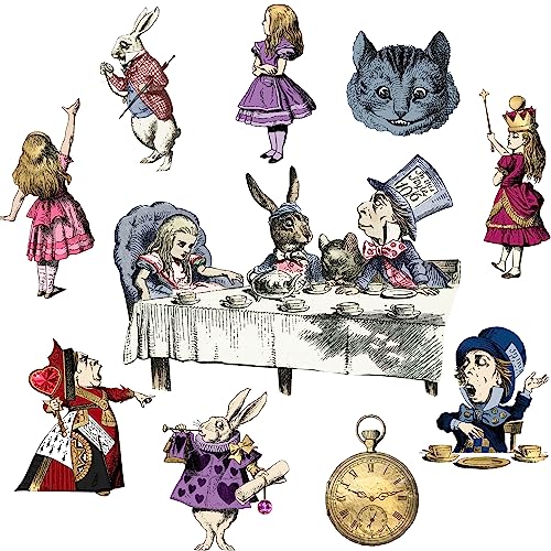 PINKEESEA Alice im Wunderland Partydeko Dekorationskarten, 10 Stück, laminiert, doppelseitig, Allalicecards, Papier PINKEESEA Alice im Wunderland Partydeko Dekorationskarten, 10 Stück, laminiert, doppelseitig, Allalicecards, Papier von PINKEESEA