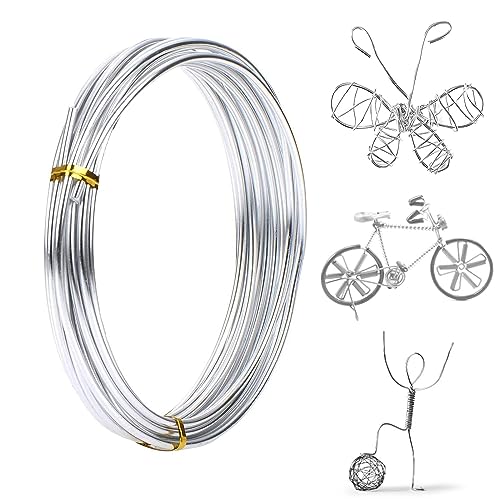 Basteldraht 1mm x 20 m, Draht zum Basteln Schmuckdraht, Aluminiumdraht Bindedraht Modellierdraht, Silberdraht, Schmuckdraht für Schmuck, Dekoteile,DIY-Skulpturen,Kranzherstellung & Bonsai-Bäume Basteldraht 1mm x 20 m, Draht zum Basteln Schmuckdraht, Aluminiumdraht Bindedraht Modellierdraht, Silberdraht, Schmuckdraht für Schmuck, Dekoteile,DIY-Skulpturen,Kranzherstellung & Bonsai-Bäume von PINNKL