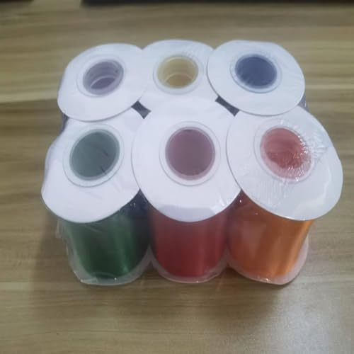 60m buntes Band, Satinband 6 Farben 10m X 50mm, Satinband, breites Geschenkband für Geschenkverpackungen, Basteln, Haarschmuck, Blumensträuße, Dekorationen, Hochzeitsdeko, Geburtstagspartydeko, Gesche 60m buntes Band, Satinband 6 Farben 10m X 50mm, Satinband, breites Geschenkband für Geschenkverpackungen, Basteln, Haarschmuck, Blumensträuße, Dekorationen, Hochzeitsdeko, Geburtstagspartydeko, Gesche von PINSHELF