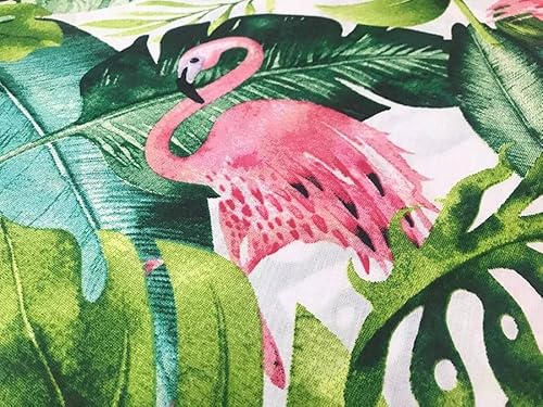 PINaPIN Baumwollgewebe Baumwollstoff 100% Baumwolle Stoffe meterware zum nähen Bettzeug, Dekorationen, Schutzmasken, Tischdecken 160cm (Rosa Flamingos) von PINaPIN