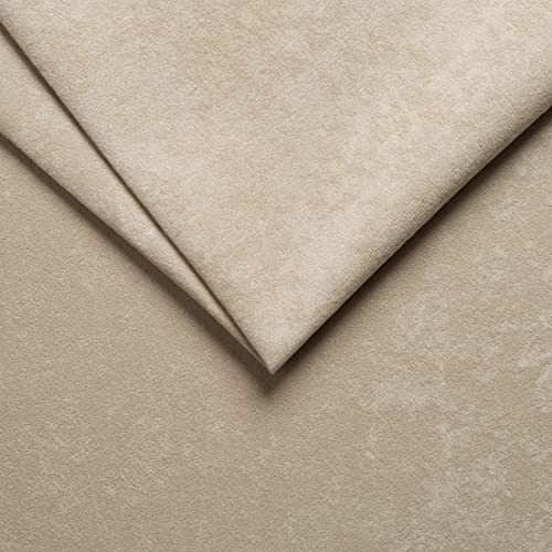 PINaPIN Mikrofaser Polyesterstoff 100% Polyester Stoffe meterware zum nähen Betten, Dekorationen, Haustierbetten und, Autoteppiche, Kissenbezüge, Möbelbezüge, Möbelpolsterei 100x150 cm (Beige) von PINaPIN