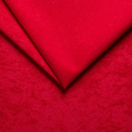 PINaPIN Mikrofaser Polyesterstoff 100% Polyester Stoffe meterware zum nähen Betten, Dekorationen, Haustierbetten und, Autoteppiche, Kissenbezüge, Möbelbezüge, Möbelpolsterei 100x150 cm (Rot) von PINaPIN