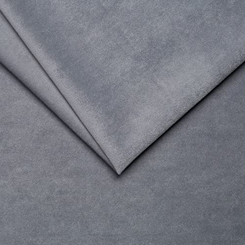 PINaPIN Möbelstoff Velour Polstermaterial Polstermöbel Polyesterstoff Polyester Stoffe meterware zum Freizeit-Sets, Möbelbezüge, Möbelpolsterei, Sessel, Zubehöre 100 x 145 cm (GRAU) von PINaPIN