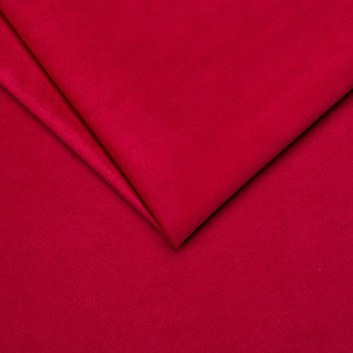 PINaPIN Möbelstoff Velour Polstermaterial Polstermöbel Polyesterstoff Polyester Stoffe meterware zum Freizeit-Sets, Möbelbezüge, Möbelpolsterei, Sessel, Zubehöre 100 x 145 cm (ROT) von PINaPIN