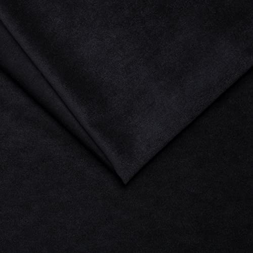 PINaPIN Möbelstoff Velour Polstermaterial Polstermöbel Polyesterstoff Polyester Stoffe meterware zum Freizeit-Sets, Möbelbezüge, Möbelpolsterei, Sessel, Zubehöre 100 x 145 cm (SCHWARZ) von PINaPIN