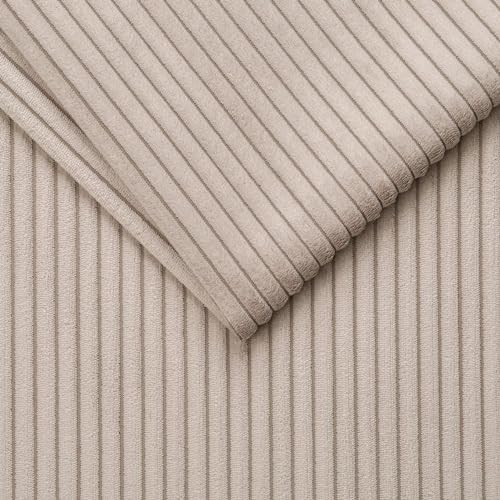 PINaPIN Polsterstoff Möbelstoff Meterware 140cm - Stoffe für Stühle Beziehen, Betten, Sofas, alte Möbel - Möbelpolster Stoff - Beige von PINaPIN