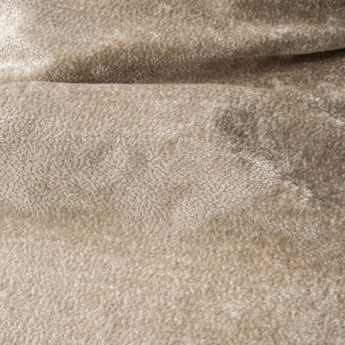 PINaPIN Polsterstoff Velour Aphrodite - Möbelstoff Meterware 145cm - Stoffe für Stühle Beziehen, Betten, Sofas, alte Möbel - Möbelpolster Stoff - Beige von PINaPIN