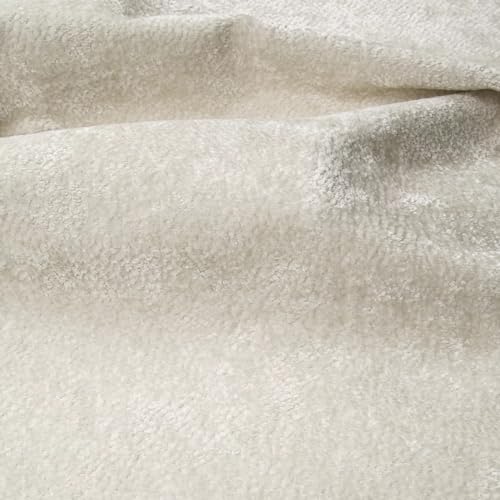 PINaPIN Polsterstoff Velour Aphrodite - Möbelstoff Meterware 145cm - Stoffe für Stühle Beziehen, Betten, Sofas, alte Möbel - Möbelpolster Stoff - Elfenbein PINaPIN Polsterstoff Velour Aphrodite - Möbelstoff Meterware 145cm - Stoffe für Stühle Beziehen, Betten, Sofas, alte Möbel - Möbelpolster Stoff - Elfenbein von PINaPIN