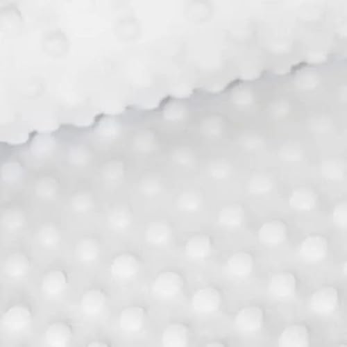 PINaPIN Stoffe meterware Kinder stoff Minky fleece meterware zum nähen Kinderkissen, Kissenbezüge, Babydecken, Schlafsäcke, Spielzeuge Polyester 100 x 160 cm (Weiß) von PINaPIN