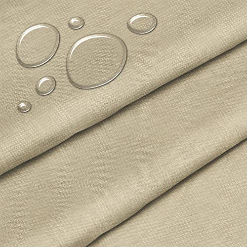 PINaPIN Wasserdichter Polyesterstoff 100% Polyester Stoffe meterware zum nähen Gartenmöbel, Schirme, Vorhänge für Garten 100x160 cm (ECRU) von PINaPIN