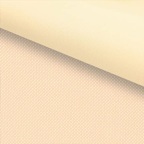PINaPIN Wasserdichter Polyesterstoff 100% Polyester Stoffe meterware zum nähen Gartenmöbel, Schirme, Vorhänge für Garten KODURA 100x150 cm (Ecru) von PINaPIN