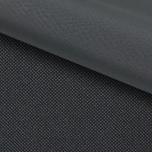 PINaPIN Wasserdichter Polyesterstoff 100% Polyester Stoffe meterware zum nähen Gartenmöbel, Schirme, Vorhänge für Garten KODURA 100x150 cm (Schwarzgrauu) von PINaPIN