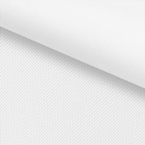PINaPIN Wasserdichter Polyesterstoff 100% Polyester Stoffe meterware zum nähen Gartenmöbel, Schirme, Vorhänge für Garten KODURA 100x150 cm (Weiß) von PINaPIN