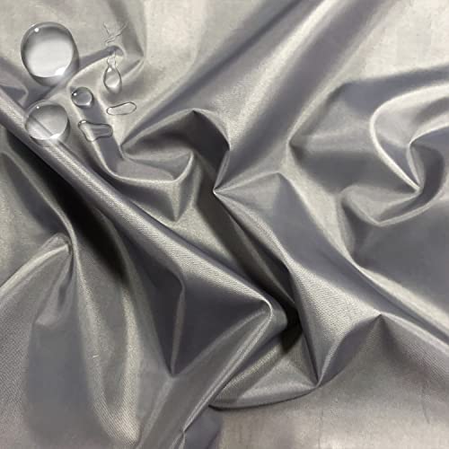 PINaPIN Wasserdichter Polyesterstoff 100% Polyester Stoffe meterware zum nähen Jacken, Schlafsäcke, Regenschirme, Regenkleidung, Wasserdichte Bezüge 100x160 cm (Grau) von PINaPIN
